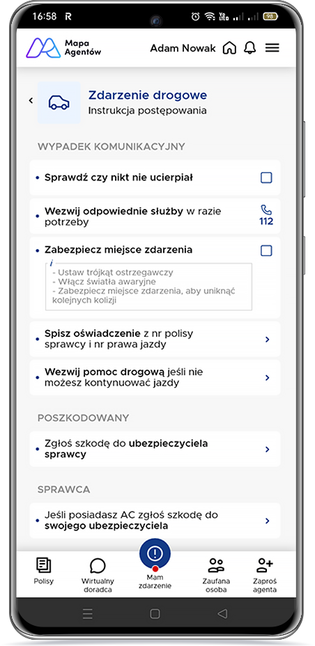 Pomoc w&nbsp;razie zdarzenia – wsparcie krok po kroku